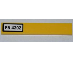 Tile 1 x 6 with 'PN 4202' Pattern on Left Side (Sticker) - Set 4202