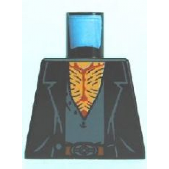 Torso Open Jacket over Open Shirt, Hairy Chest Pattern