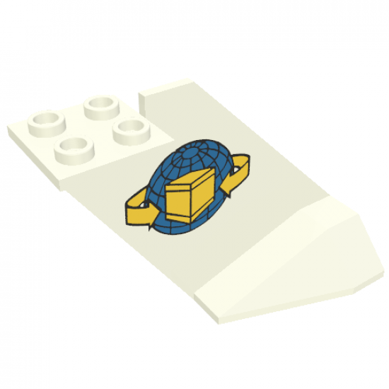 Tail Wedge with Box and Arrows and Globe Pattern