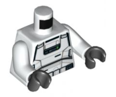 Torso SW Imperial Patrol Trooper Armor Pattern / White Arms / Black Hands