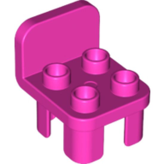 Duplo, Furniture Chair with 4 Studs and Rounded Back