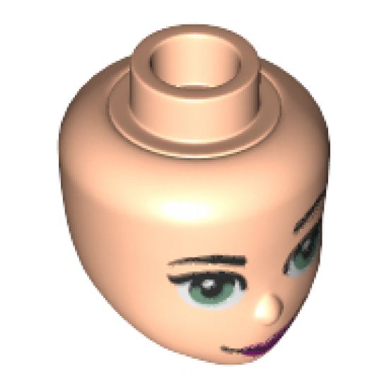 Mini Doll, Head Friends with Sand Green Eyes, Magenta Lips and Smirk Pattern
