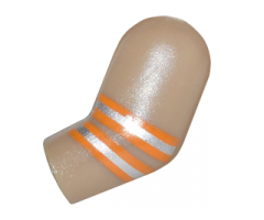 Arm, Left with Ghostbusters Orange and Silver Stripes Pattern