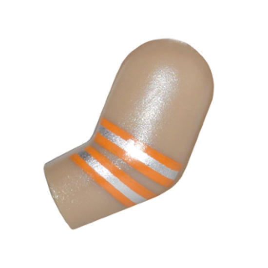 Arm, Left with Ghostbusters Orange and Silver Stripes Pattern