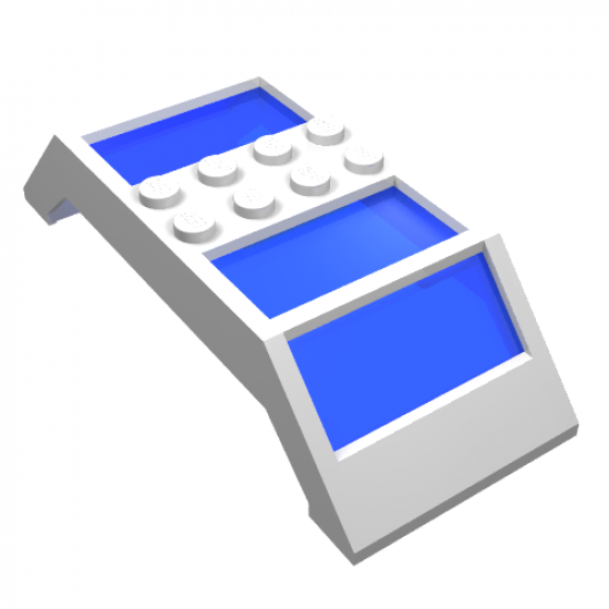 Window 4 x 10 x 2 Roof Slope Double, Trans-Dark Blue Glass