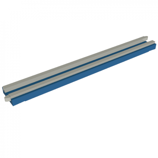 Train, Track 12V Conducting Rail Straight without Cable Connection Holes