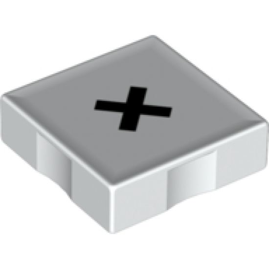 Duplo, Tile 2 x 2 with Black Multiplication Sign (×) Pattern