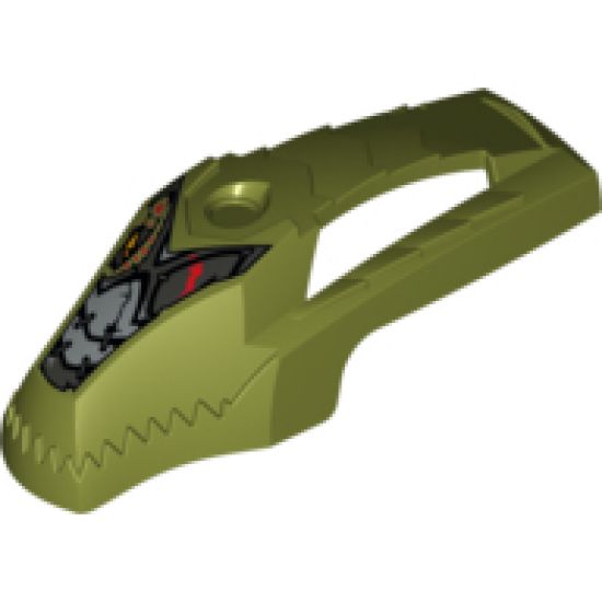Riding Cycle Flywheel Fairing Crocodile Streamlined Shape with Cragger Pattern (70150)