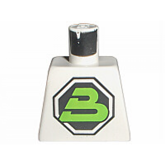 Torso Space Large Black Octagon with Lime Letter 'B' Pattern (Blacktron II)