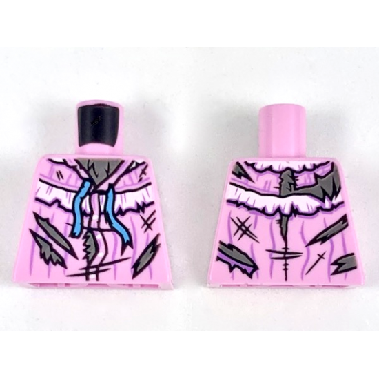 Torso Nightgown, Torn and Ripped Pattern