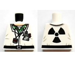 Torso Devo Suit with Stopwatch and Notebook Front and Radiation Symbol Back Pattern (Doc Brown)