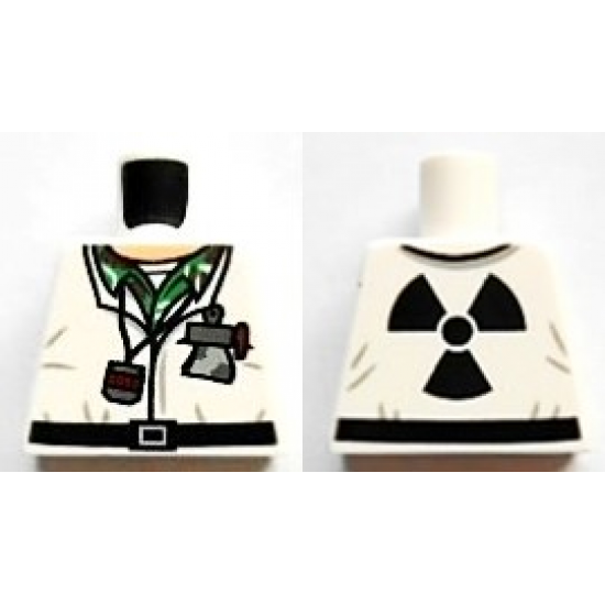 Torso Devo Suit with Stopwatch and Notebook Front and Radiation Symbol Back Pattern (Doc Brown)