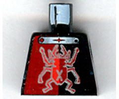 Torso Alpha Team Minion Scarab with Silver Outline and 'X' Pattern