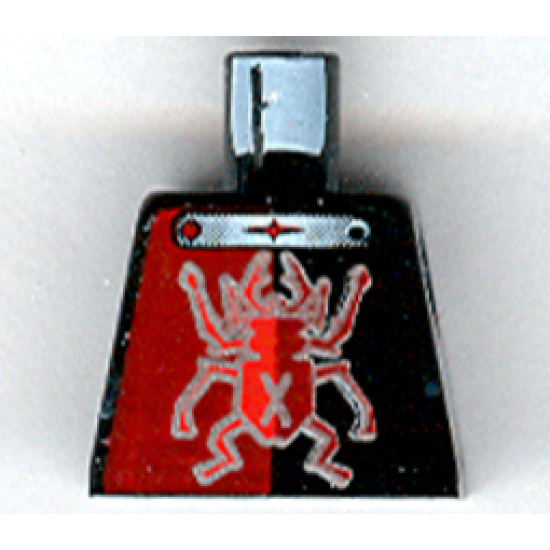 Torso Alpha Team Minion Scarab with Silver Outline and 'X' Pattern