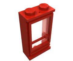 Door 1 x 2 x 3 Hinge on Left with Solid Studs and Fixed Glass