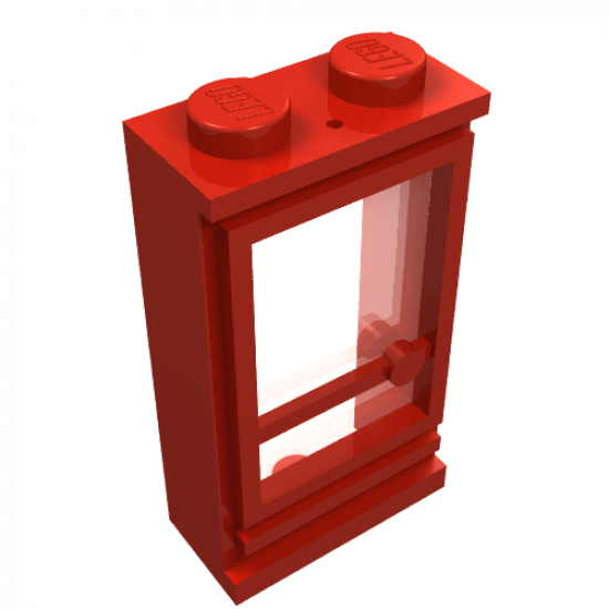Door 1 x 2 x 3 Hinge on Left with Solid Studs and Fixed Glass