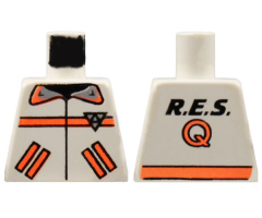 Torso Res-Q Orange Stripes, Pockets, Back Logo Pattern
