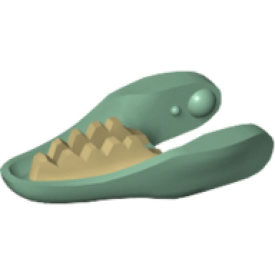 Animal, Body Part Dinosaur Jaw Lower Raptor with Tan Teeth Pattern