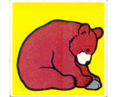 Duplo, Tile 2 x 2 x 1 with Brown Bear Mosaic Picture 08 Pattern (Set 1079)