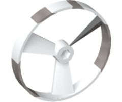 Bionicle Rhotuka Spinner, Marbled Flat Silver Pattern - Without Code on Side