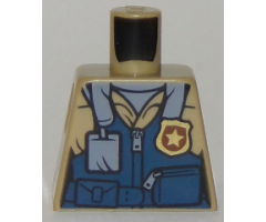 Torso Town Police Flight Suit with Name Tag and Gold Badge Pattern