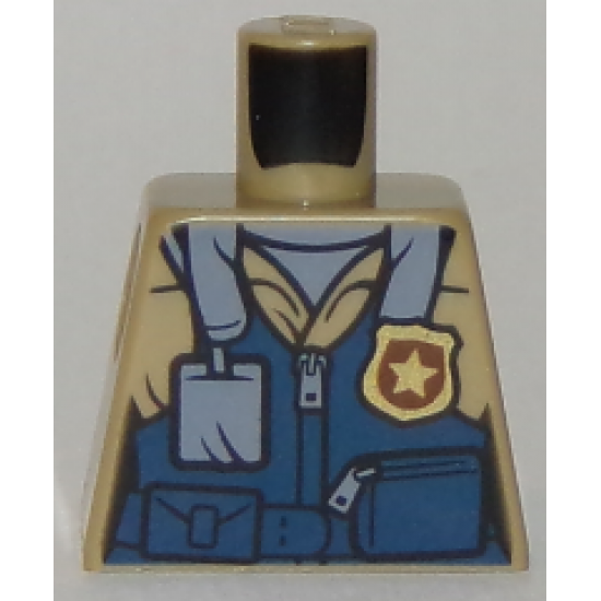 Torso Town Police Flight Suit with Name Tag and Gold Badge Pattern