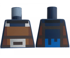 Torso Pixelated Dark Brown, Dark Nougat, Reddish Brown and Silver Pattern