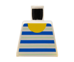 Torso Horizontal Blue/White Stripes Pattern