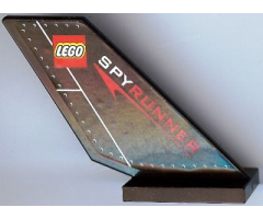 Tail Shuttle with Lego Logo and 'SPYRUNNER' Pattern on Both Sides (Stickers) - Set 3439