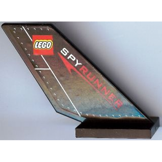Tail Shuttle with Lego Logo and 'SPYRUNNER' Pattern on Both Sides (Stickers) - Set 3439