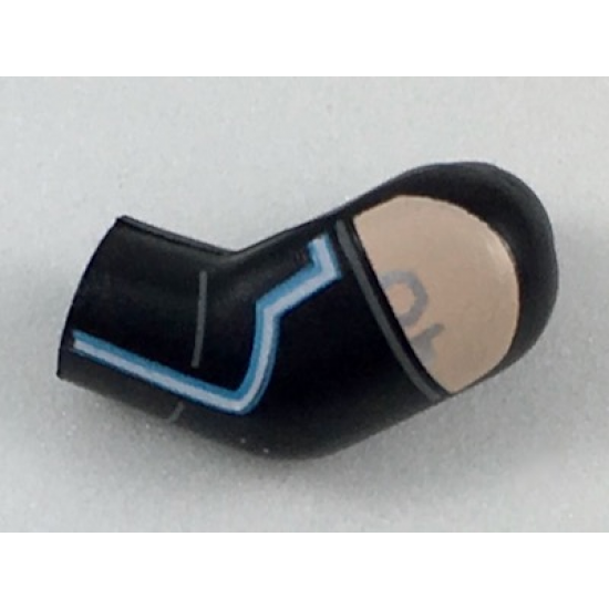 Arm, Left with Light Nougat Shoulder and Blue Line Pattern