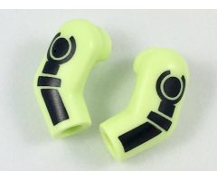 Arm, (Matching Left and Right) Pair with Black Minifigure Skeleton Pattern