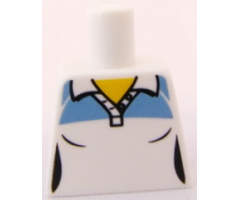 Torso Female Tennis Shirt with Medium Blue Shoulders Pattern