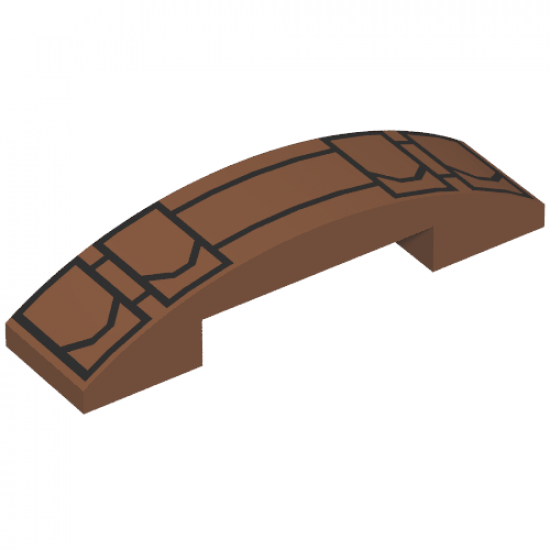 Slope, Curved 4 x 1 Double with Black Utility Belt and 4 Pouches Pattern (BrickHeadz Boba Fett Belt)