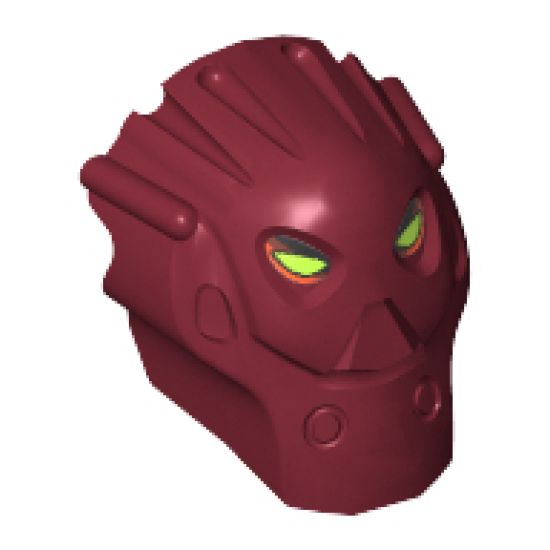 Minifigure, Head, Modified Bionicle Inika Toa Jaller Pattern