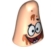Minifigure, Head, Modified Patrick with Ice Cream Splotches Pattern
