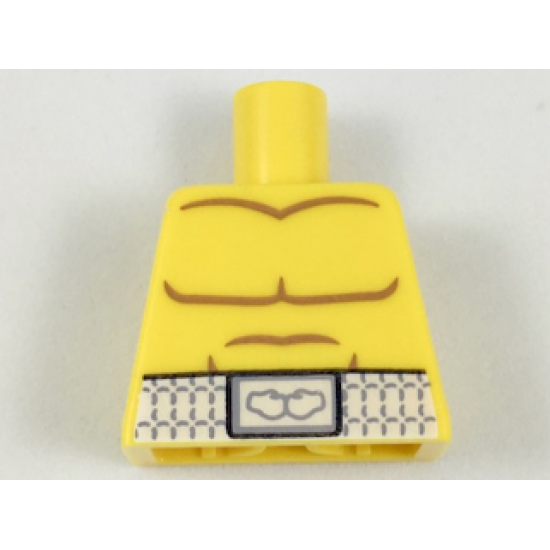 Torso Bare Chest with Body Lines and White Boxing Belt Pattern