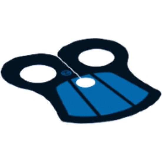 Minifigure, Body Wear Armor Pauldron Cloth with Black Neck and 2 Thick Black Stripes Pattern