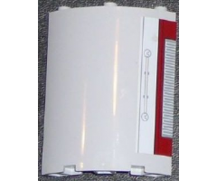 Cylinder Quarter 4 x 4 x 6 with Dark Red and Gray Vent Pattern Model Left Side (Sticker) - Set 7964
