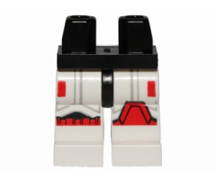 Hips and White Legs with SW Stormtrooper Black, Gray and Red Markings Pattern