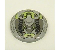 Dish 4 x 4 Inverted (Radar) with Solid Stud with Life on Mars (LoM) Hoses and Machinery Pattern