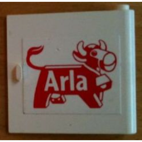 Door 1 x 5 x 4 Right with Arla Dairy Logo Pattern (Sticker) - Set 1581-2