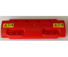 Technic, Panel Curved 11 x 3 with 10 Pin Holes through Panel Surface with Warning Signs Pattern (Stickers) - Set 42082