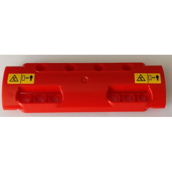Technic, Panel Curved 11 x 3 with 10 Pin Holes through Panel Surface with Warning Signs Pattern (Stickers) - Set 42082