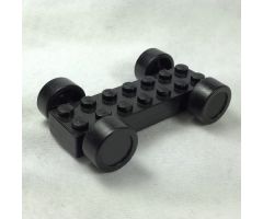 Vehicle, Base Fast Food Racer 2 x 7 x 2/3 with Black Wheels, Slicks