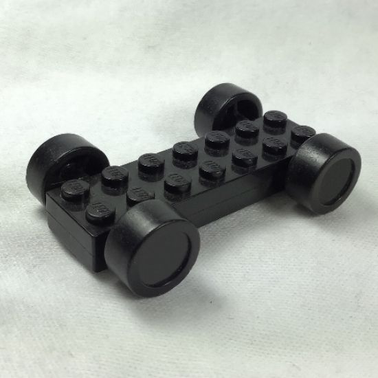 Vehicle, Base Fast Food Racer 2 x 7 x 2/3 with Black Wheels, Slicks