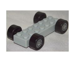 Vehicle, Base Fast Food Racer 2 x 7 x 2/3 with Black Wheels, Slicks