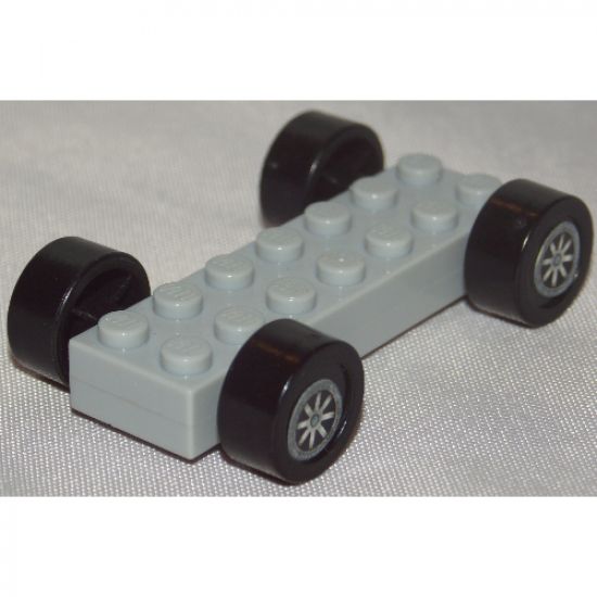 Vehicle, Base Fast Food Racer 2 x 7 x 2/3 with Black Wheels, Slicks
