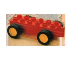 Duplo, Vehicle Car Base 2 x 6 Pullback Motor with Yellow Wheels, Black Tires