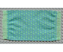 Scala Cloth Rug with Green Squares Pattern